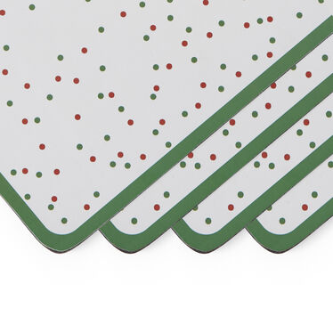 Christmas Tree Polka Dot Placemats Set of 4